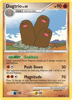 Dugtrio Pokémon card, number 24