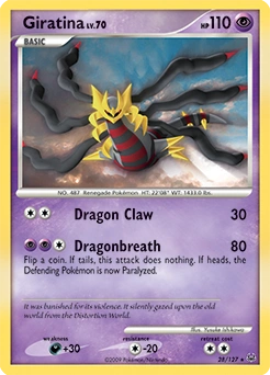 Giratina Pokémon card, number 28
