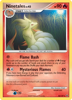 Ninetales Pokémon card, number 36