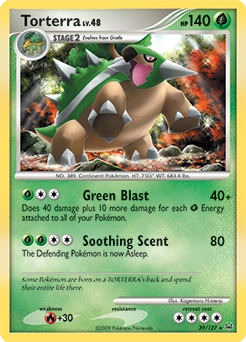 Torterra Pokémon card, number 39