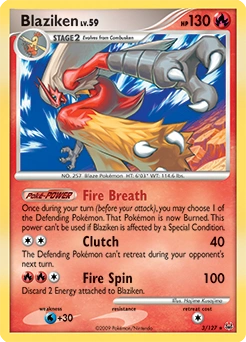 Blaziken Pokémon card, number 3