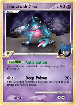 Toxicroak G Pokémon card, number 40