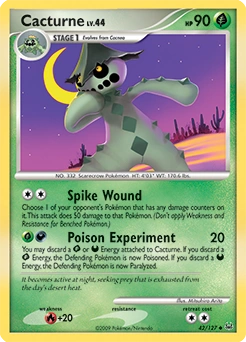 Cacturne Pokémon card, number 42