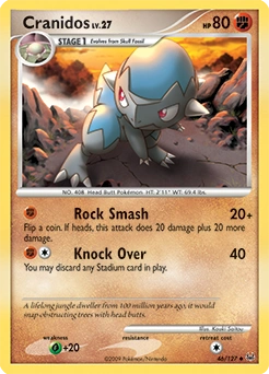 Cranidos Pokémon card, number 46