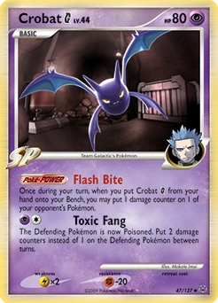 Crobat G Pokémon card, number 47