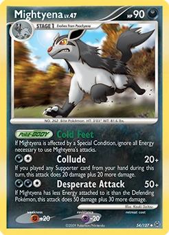 Mightyena Pokémon card, number 54