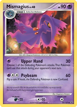 Mismagius Pokémon card, number 55