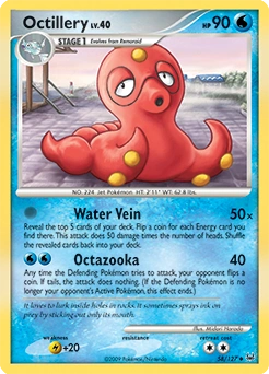 Octillery Pokémon card, number 58