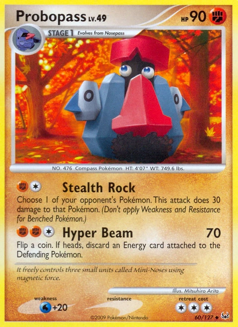 Probopass Pokémon card from Platinum, number 60 (Standard print)