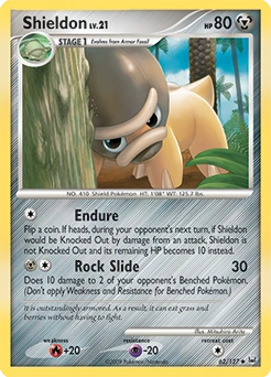Shieldon Pokémon card, number 62