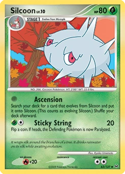 Silcoon Pokémon card, number 63