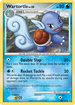 Wartortle Pokémon card, number 65