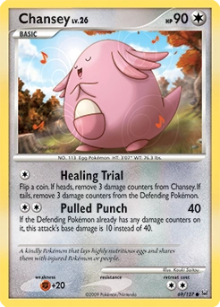 Chansey Pokémon card, number 69