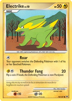 Electrike Pokémon card, number 74