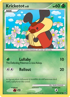 Kricketot Pokémon card, number 78