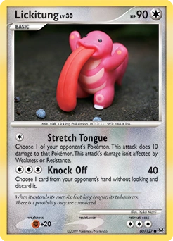 Lickitung Pokémon card, number 80