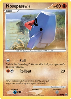 Nosepass Pokémon card, number 84