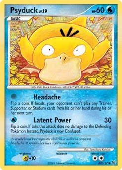 Psyduck Pokémon card, number 87