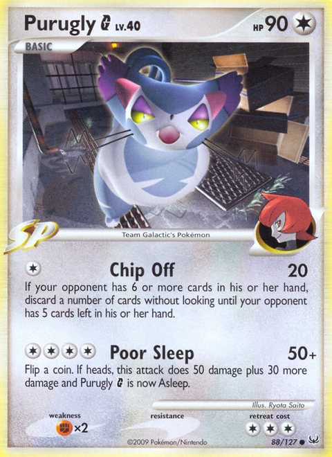 Purugly G Pokémon card from Platinum, number 88 (Standard print)