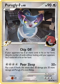 Purugly G Pokémon card, number 88