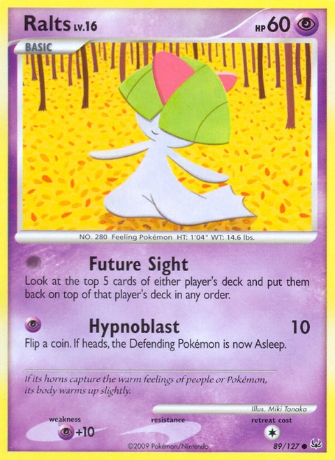 Ralts Pokémon card from Platinum, number 89 (Standard print)
