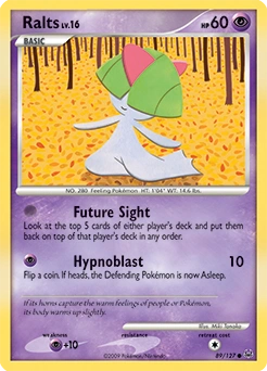 Ralts Pokémon card, number 89