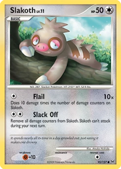 Slakoth Pokémon card, number 95