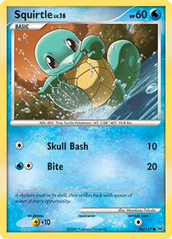 Squirtle Pokémon card, number 96