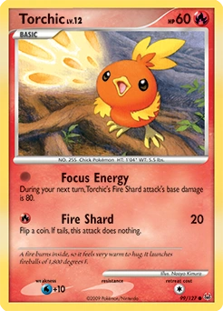 Torchic Pokémon card, number 99