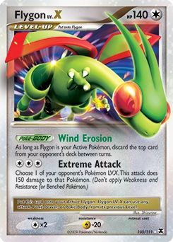 Flygon LV.X Pokémon card, number 105
