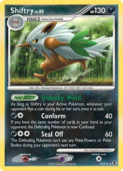 Shiftry Pokémon card, number 13
