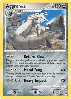 Aggron Pokémon card, number 14