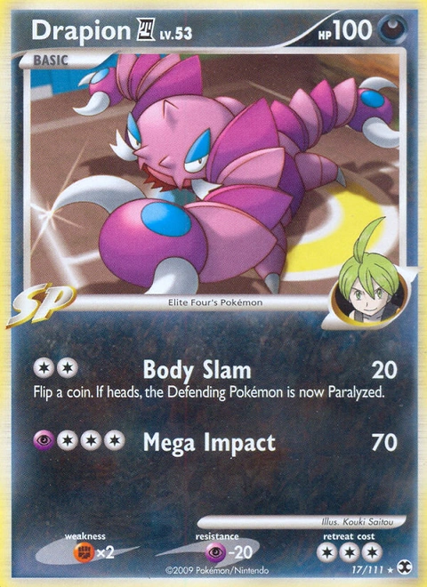 Drapion E4 Pokémon card from Rising Rivals, number 17 (Standard print)