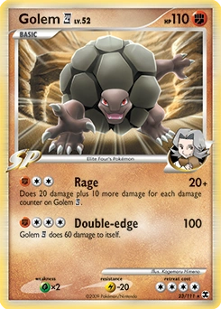 Golem E4 Pokémon card, number 23