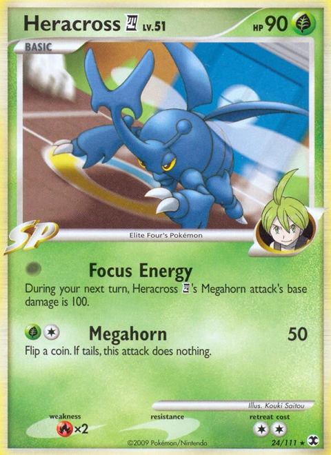 Heracross E4 Pokémon card from Rising Rivals, number 24 (Standard print)
