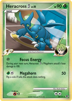 Heracross E4 Pokémon card, number 24