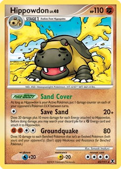 Hippowdon Pokémon card, number 25
