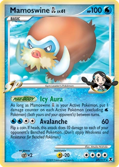 Mamoswine GL Pokémon card, number 27