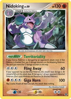 Nidoking Pokémon card, number 29