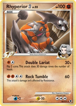 Rhyperior E4 Pokémon card, number 32
