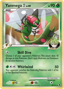 Yanmega E4 Pokémon card, number 37