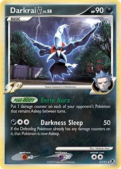 Darkrai G Pokémon card, number 3