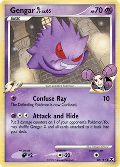 Gengar GL Pokémon card, number 40