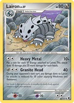 Lairon Pokémon card, number 44