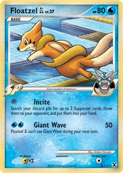 Floatzel GL Pokémon card, number 4