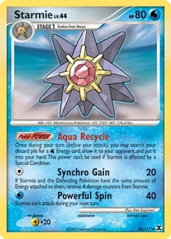 Starmie Pokémon card, number 50