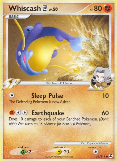 Whiscash E4 Pokémon card from Rising Rivals, number 54 (Standard print)