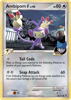 Ambipom G Pokémon card, number 56