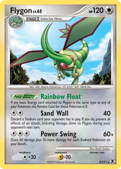 Flygon Pokémon card, number 5