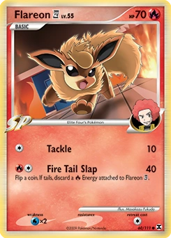 Flareon E4 Pokémon card, number 60